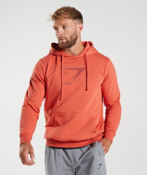 Men's Gymshark Sharkhead Infill Hoodie Orange | NZ 2TVQPE